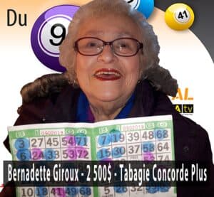 Gagnant BiNGO TV Laval - 18 février 2018