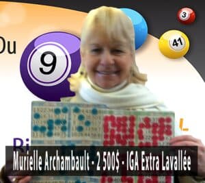 Gagnant BiNGO TV Laval - 20 janvier 2019