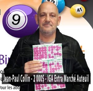 Gagnante BiNGO TV Laval - 22 janvier 2017