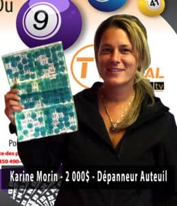 Gagnante BiNGO TV Laval - 29 mai