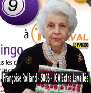 Gagnant BiNGO TV Laval - 30 avril 2017